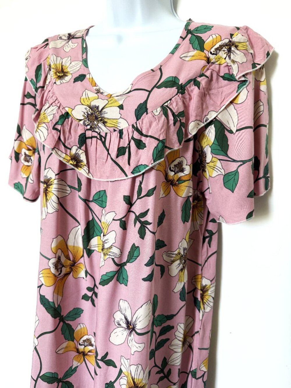 Top Fashion Dress Women's pink floral sleeveless size M - Picture 2 of 6